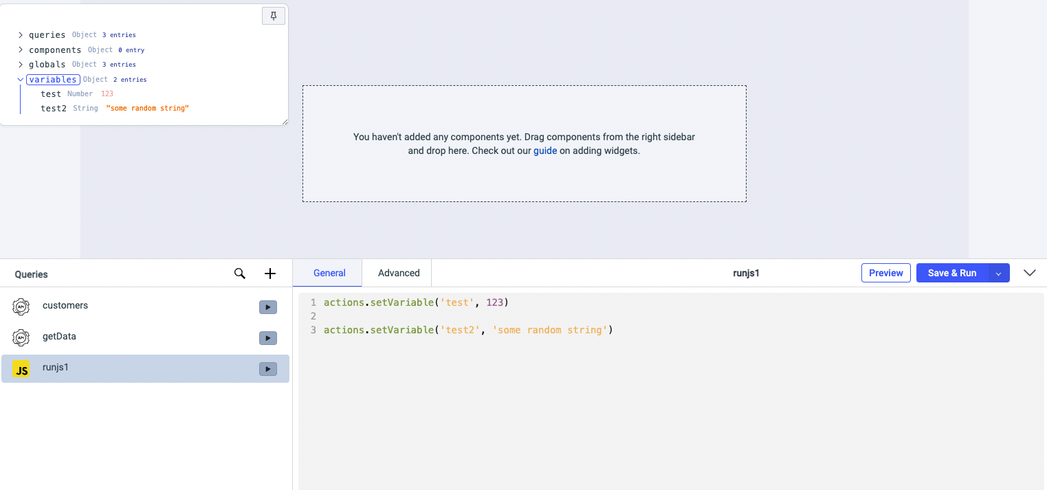 ToolJet - How To - Run Actions from RunJS query