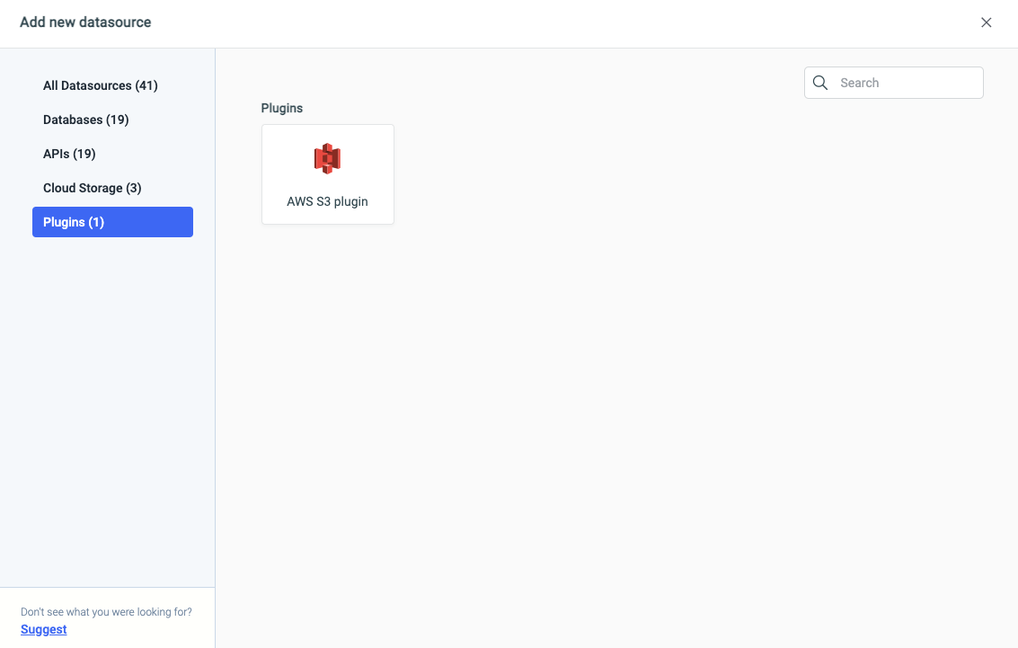 Installed plugins as datasource