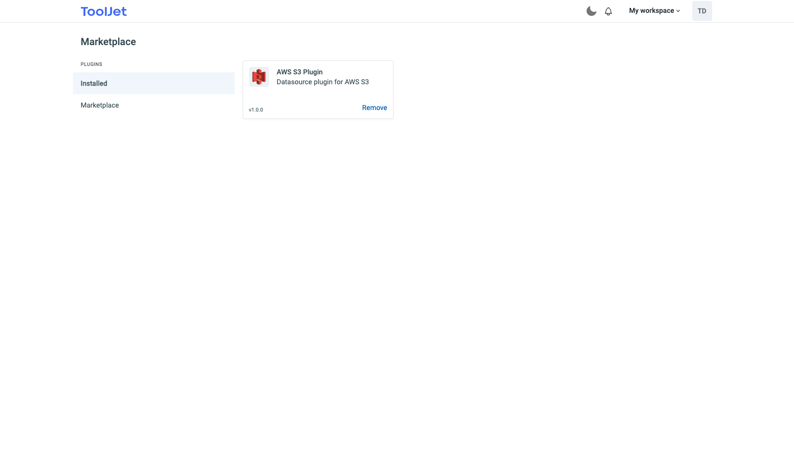 Installed plugins